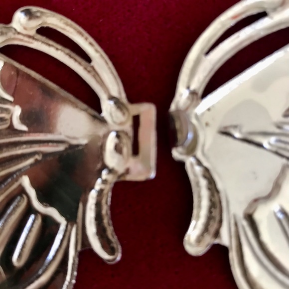 Vintage butterfly metal buckle, Mid-century BoHo, deco style - Picture 5 of 7